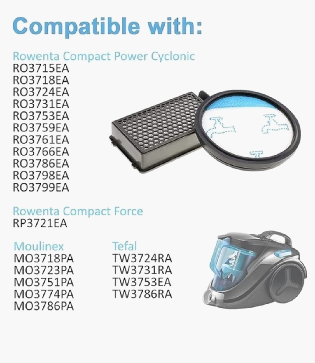 ROWENTA TEFAL hepa filter