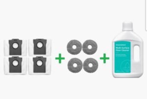 4 x mop - mop cloth + 4 x dust bag +Dreame AWH6 liquid 1L X50 - X40 - X30 - High-quality replacement