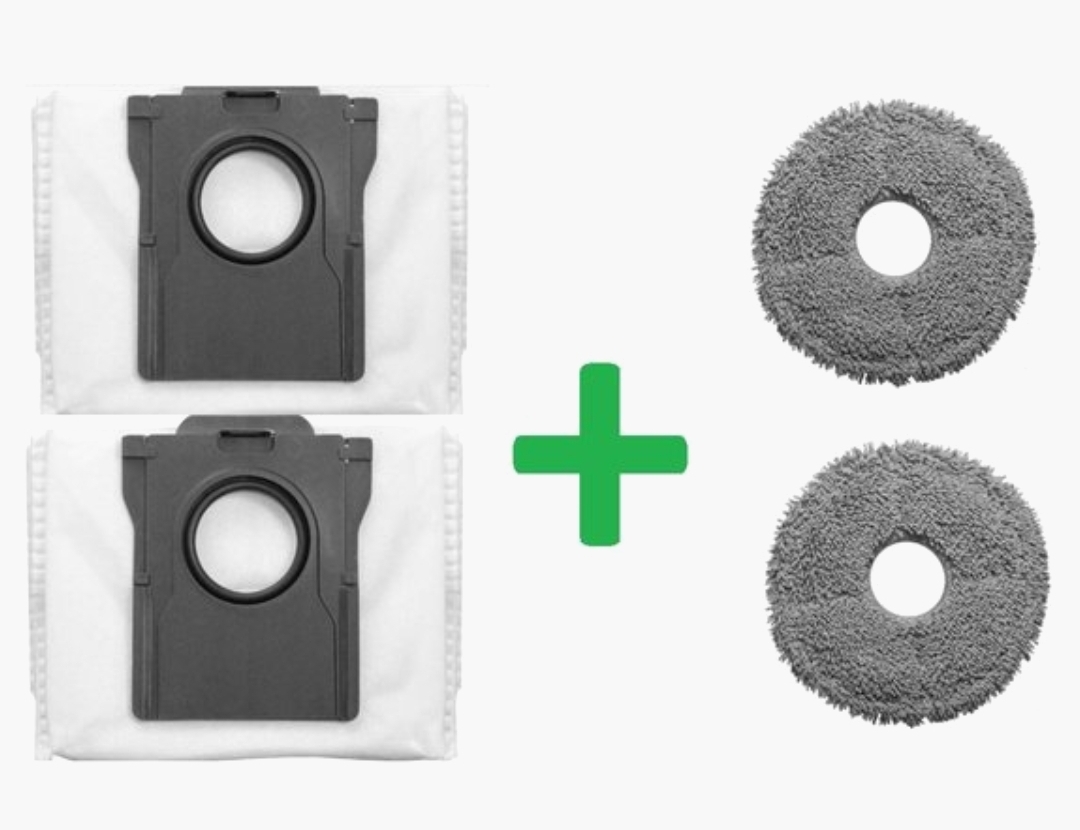 2 x mop dweildoek + 2 x stofzuigerzak Dreame X50 X40 X30 Hoogwaardige vervanging