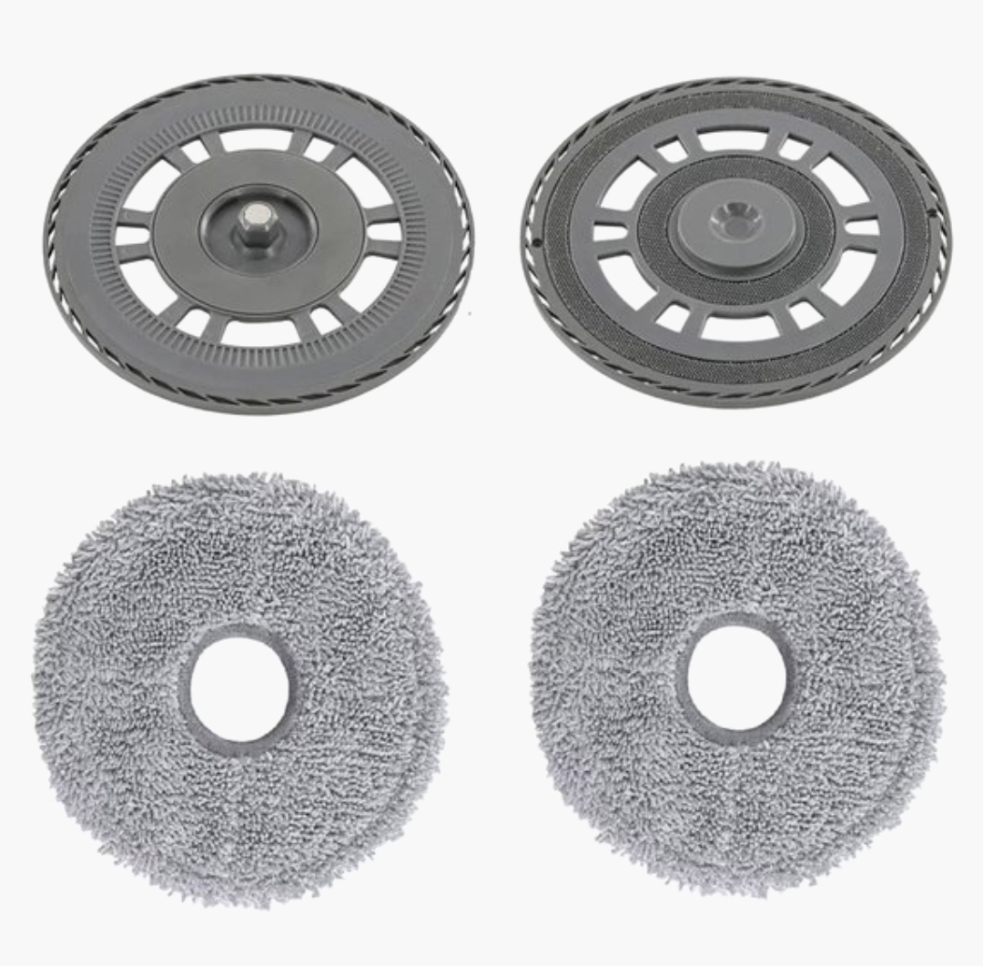2 x Mop pad houder tray + 2 x mop dweildoek compatibel met Dreame / L20 / X30 / X40 / Ultra L10s ULTRA PRO HEAT