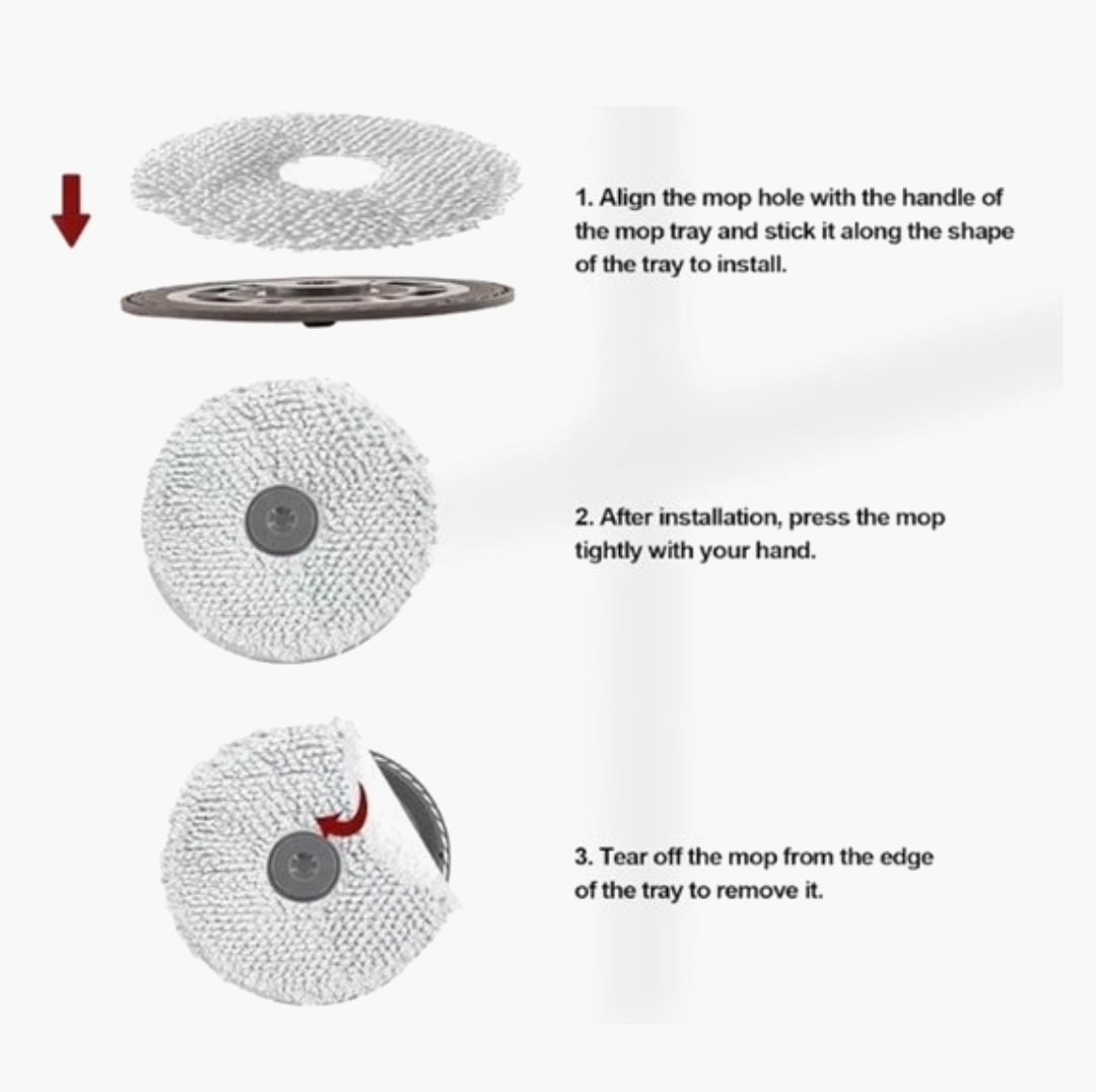 Dreame / L20 / X30 / X40 / Ultra L10s ULTRA PRO HEAT 1 x Mop pad houder tray + 1 x mop dweildoek compatibel met Dreame