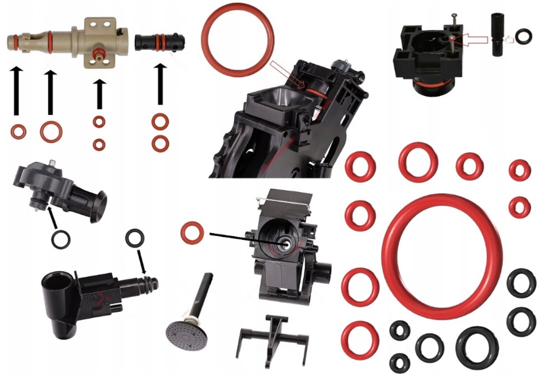 Grote set Saeco Philips Moltio Syntia LetteGo xSmall pakkingen