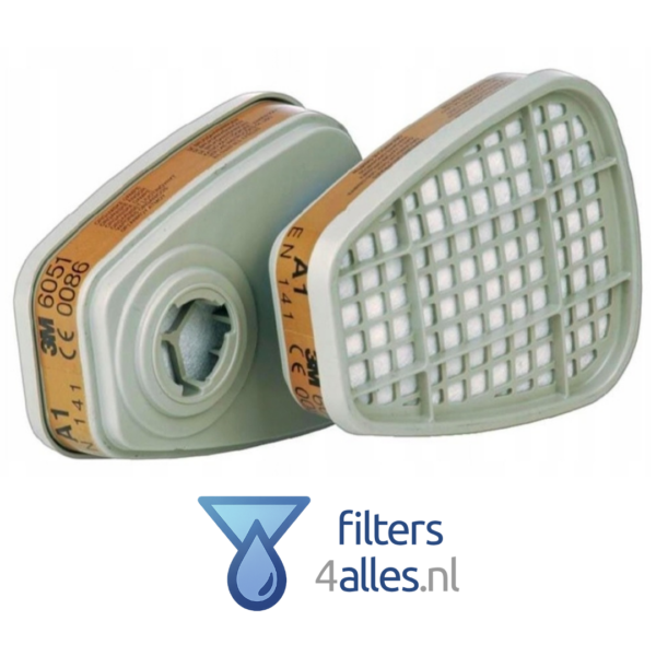 3M 6051 A1 Origineel 2 stuks filter geschikt voor 3M™ 6000, 6500 en 7500