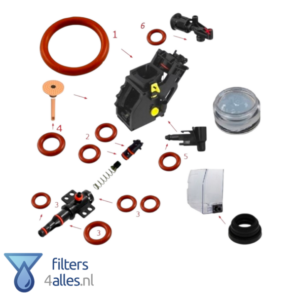 Pakkingen   reparatieset   oring   O ring voor koffiemachines Philips EP   Philips Saeco
