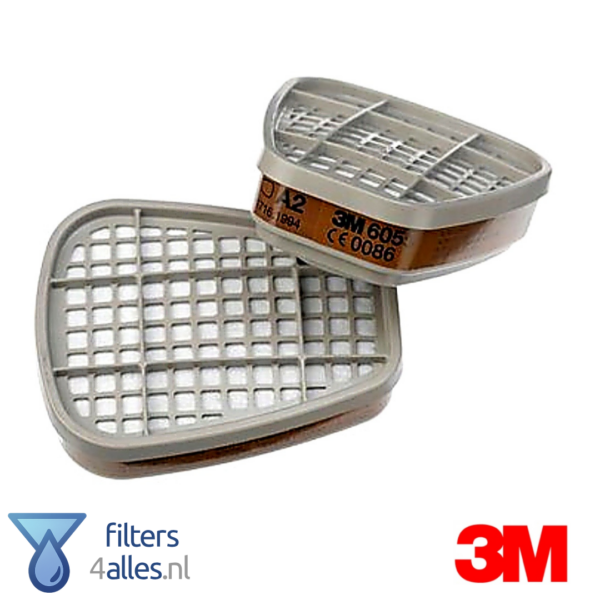 3M 6055 A2 origineel, Gas  en Dampfilter, beschermt je tegen organische dampen, voor half  en volgelaatsmaskers uit de 6000 en 7000 serie