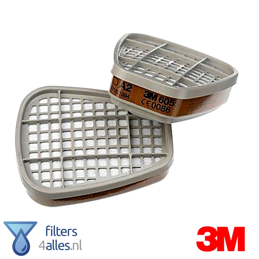 3M 6055 A2 origineel, Gas en Dampfilter, beschermt je tegen organische dampen, voor half en volgelaatsmaskers uit de 6000 en 7000 serie
